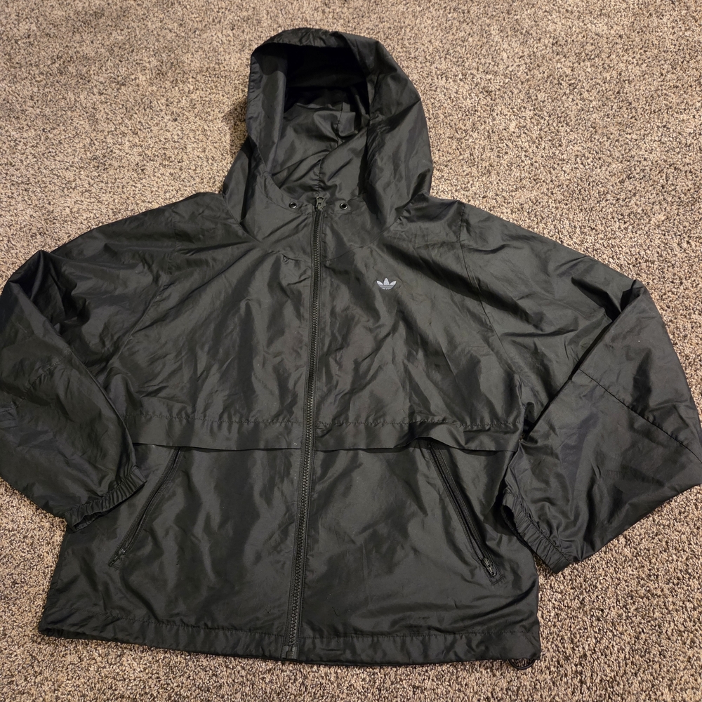 Adidas Women's Black Windbreaker Jacket